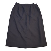 Le Suit Studio Skirt Women 8 Black Lightweight Casual Knee Length Pencil Lined - $28.59