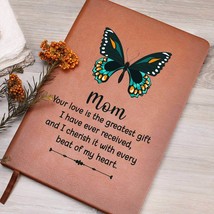 Customizable vegan leather journal gift for mom, mom birthday gift, to m... - £38.67 GBP