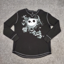 Jack Skellington Shirt Small Waffle Knit Nightmare Before Christmas Disn... - $17.99