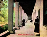 Monks at Mission Santa Barbara California CA UNP PCK Series DB Postcard C6 - £5.41 GBP