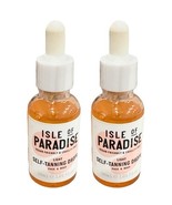 2X ISLE OF PARADISE Self Tanning Drops Face &amp; Body Light 1.01 oz Sealed - €29,09 EUR