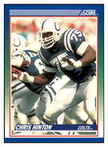 1990 Score 100 Hottest Chris
  Hinton   Indianapolis Colts Football
  Card VFBMD - £1.12 GBP