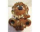 NAG ORIGINAL Clay LION Figurine Stamped &quot; Spaghetti &quot; Mane Vintage  - $16.95