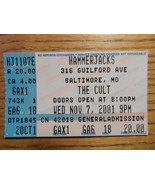 The Cult Ticket Stub From 2001 Concert Hammerjacks Baltimore Maryland Co... - $11.61 CAD