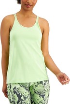 Ideology Women&#39;s Solid Strappy Back Tank Top Pistachio Green L - £24.62 GBP