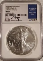2022 W- Burnished American Silver Eagle- NGC- MS70- Advance Release- Ed Moy - $300.00