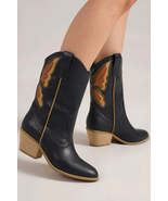 Beast Fashion Butterfly Cut Detail Point Toe Boots - $155.60 CAD