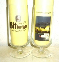 2 Bitburger Bitburg Sydney Olympics 2000 German Beer Glasses - $12.50