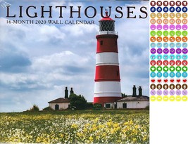 Lighthouses - 16 Month 2020 Wall Calendar  - with 100 Reminder Stickers - £7.94 GBP