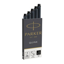 Parker Permanent Ink Cartridge (5pk) - Black - £26.72 GBP