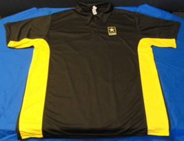 Nwot U.S. Army Black &amp; Gold Polo Shirt Made In The Usa Sz Extra Large - £21.77 GBP