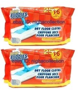 ( 2 ) Scrub Buddies Dry Floor Cloths Refill Swiffer Sweeper 25/Pack = 50 - $17.81