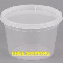 240 Heavy Duty 16 OZ Microwavable Clear Round Plastic Deli Food Containe... - £73.12 GBP