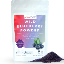 powbab Wild Blueberry Powder: 100% Whole Wild Blueberries (6 oz) Non-GMO, Vegan - £29.27 GBP