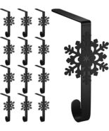 Gisafai 12 Pcs Metal Snowflake Christmas Stocking Holders Black Mantle H... - $280.23 MXN