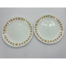 Set of 2 Corelle Butterfly Flower Gold Harvest Lunch Plate 8 1/2&quot; Vintage - £9.70 GBP