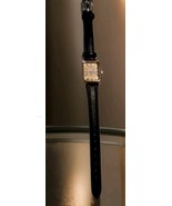 Nice Lucky Womens Tank Watch Gold Tone Case Black Band  Roman Dial New B... - $234.24 MXN