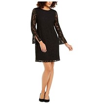 MSRP $149 Anne Klein Women&#39;s LACE Sheath Dress with Bell Sleeves Black Size 4 - £20.46 GBP