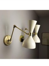 Pair Italian Sconces Adjustable Wall Lamps In Vintage Style Wall Light Fixture - £126.80 GBP