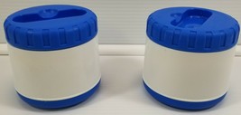 Set of 2 Pecoware Blue White Snack Food Jar Student Lunch Screw Top - $6.92