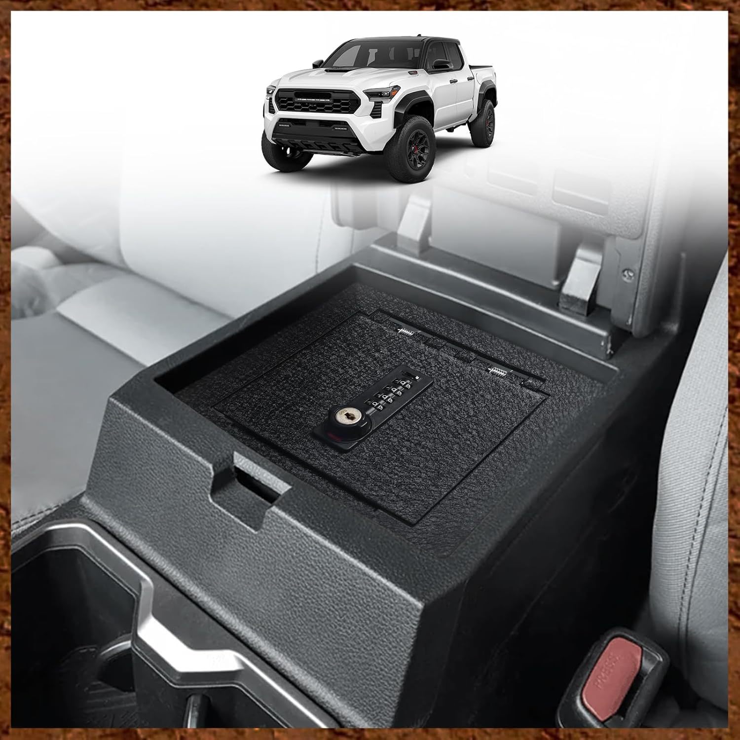 Muslogy Center Console Safe Lockbox Compatible With Toyota Tacoma 2024 - $173.87