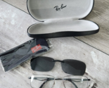Ray-Ban RB6162 Rectangle Sunglass Eyeglass Frames 53-17-140 Flex w/ Clip-on - £53.15 GBP