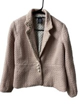 Pierre Cardin Blazer  Womens Petite 8P Pink Notched Collar Pearl Buttons... - £12.49 GBP