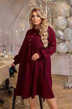 Dress made of velvet corduroy with buttons - £45.08 GBP