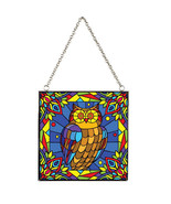 Owl Square Stained Glass Suncatcher 6 x 6&quot; - $28.52 CAD