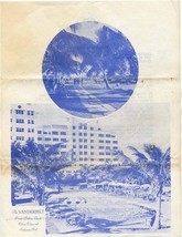The Vanderbilt on the Ocean at 20th St Miami Beach Florida Letter Brochu... - £14.01 GBP