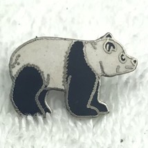 Panda Bear Pin Vintage Metal Enamel By Mafco - $10.95