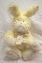 Vintage Boyds LIGHT YELLOW BUNNY W/ POLKA DOTS 17&quot; Plush STUFFED ANIMAL ... - $24.74