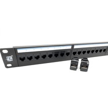 ETS 24 Port CAT6 Pass Through Coupler Patch Panel with Back Bar, Compati... - £62.90 GBP