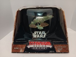 Boba Fett Ship Titanium Series Star Wars SLAVE I Diecast Hasbro Micro Machines - £37.59 GBP