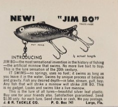 1954 Print Ad Jim-Bo Swimming Fishing Lures J. &amp; R. Tackle Largo,Florida - £6.30 GBP