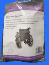 DMI Wheelchair Backpack Black 14 x 19" Nylon Hook &amp; Loop Closure Slip-on... - $13.99