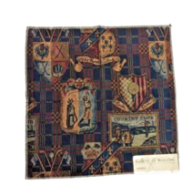 Country Club Jacquard Woven Tapestry Fabric Golf Panel M3743 Merrimac 16.5x16.5 - £10.90 GBP