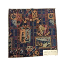 Country Club Jacquard Woven Tapestry Fabric Golf Panel M3743 Merrimac 16.5x16.5 - $13.86