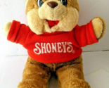 Plush Bear SHONEY&#39;S Restaurant Advertising  Red Shirt $5 Ship - £3.87 GBP