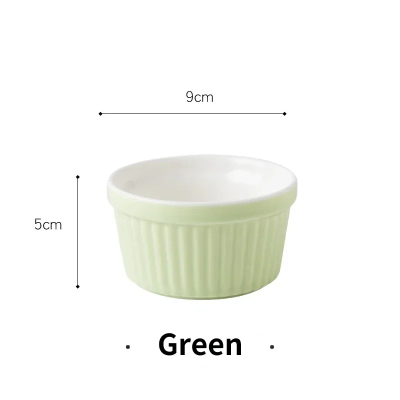 Ceramic Shufulei Baking Bowl High Temperature Diameter: 9cm light green - $9.06 CAD
