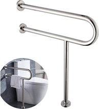 Toilet Grab Bar,24 Inch Stainless Steel Handicap Rail For, Mounted Suppo... - £81.60 GBP