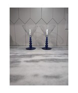 Libbey Metropolis Cobalt Blue Margarita Glasses, Set Of 2, Ball Stem Gla... - $301.06 MXN