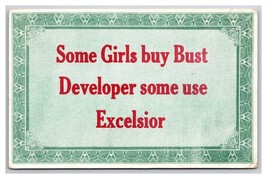Comic Motto Some Girls buy Bust Developer Some Use Excelsior DB Postcard A16 - £3.82 GBP