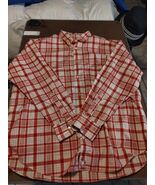 Papas Plaids Red &amp; White Long Sleeve Shirt Size Unknown see measurements - $137.75 CAD