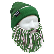 Beard Head New York Jets Green White Knit Football Bearded Mask &amp; Hat - £23.55 GBP