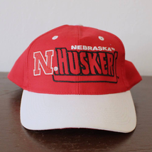 Vintage University of Nebraska Cornhuskers Huskers Snapback Hat - £44.08 GBP