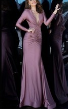 Jovani long sleeve jersey gown size 4 - $447.90 CAD