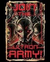 Marvel Comics Avengers Age of Ultron Movie Ultron Army Poster T-Shirt NE... - £9.22 GBP+