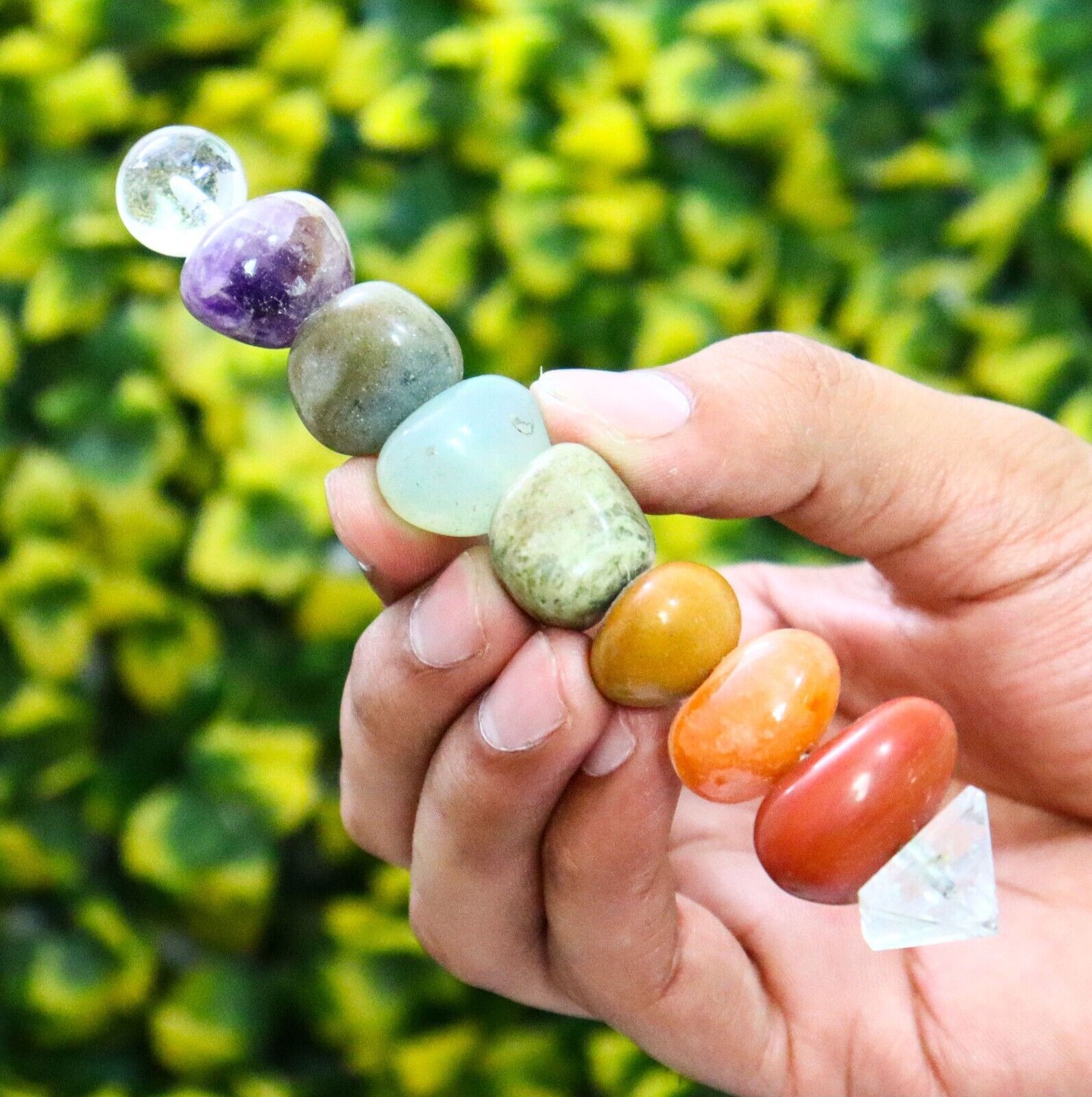 Seven Chakra Tumbled Healing Massage Wand Stick - $39.55