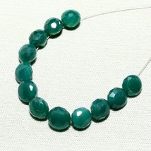 18.75cts Natural Green Onyx Beads Loose Gemstone Size 6x6mm To 7x7mm 12pcs - £6.38 GBP
